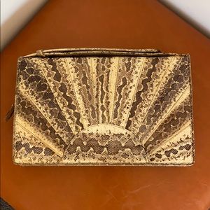 Vintage lizard skin clutch